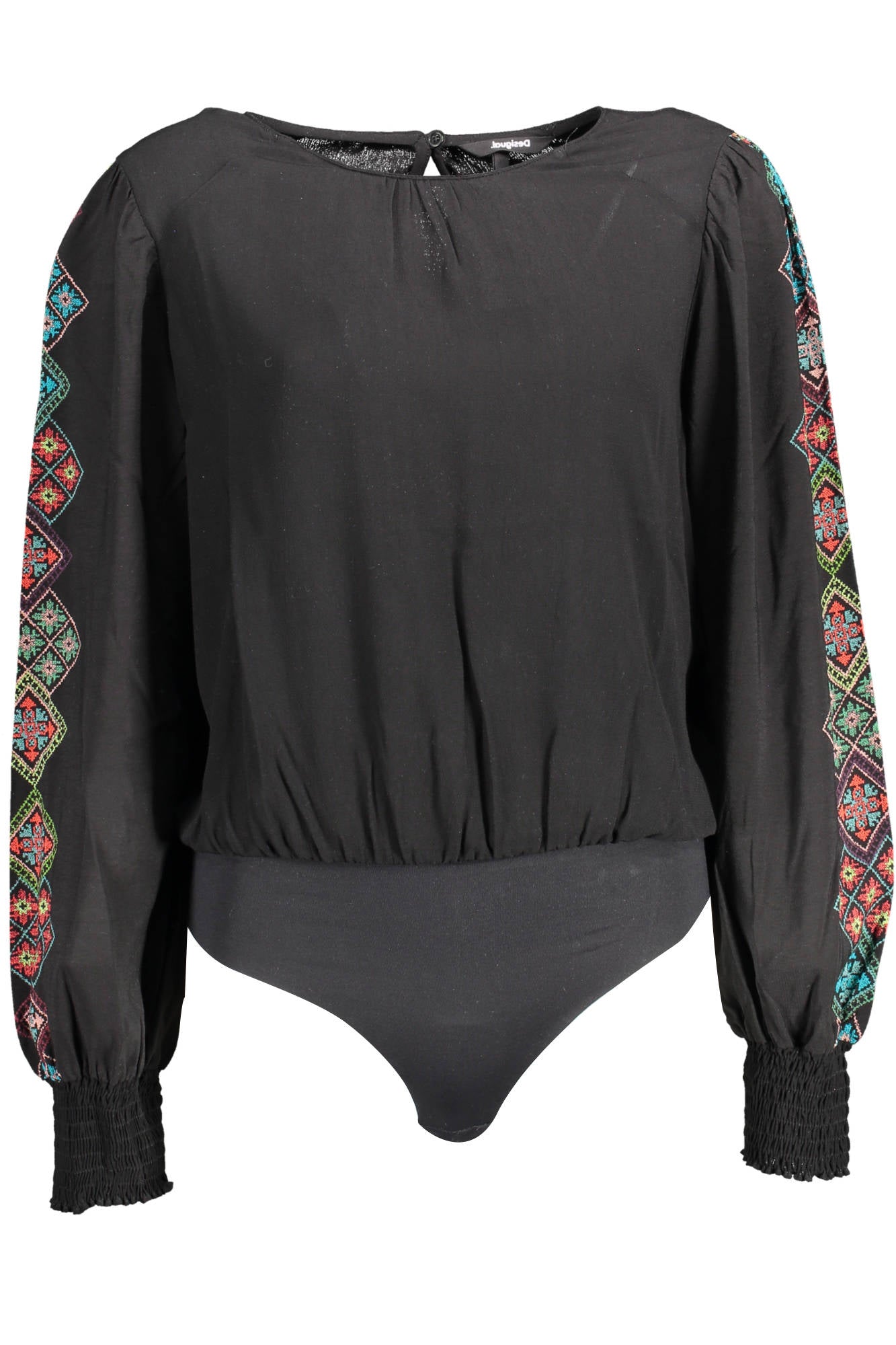 Desigual Body Maniche Lunghe Donna Nero"" - mem39