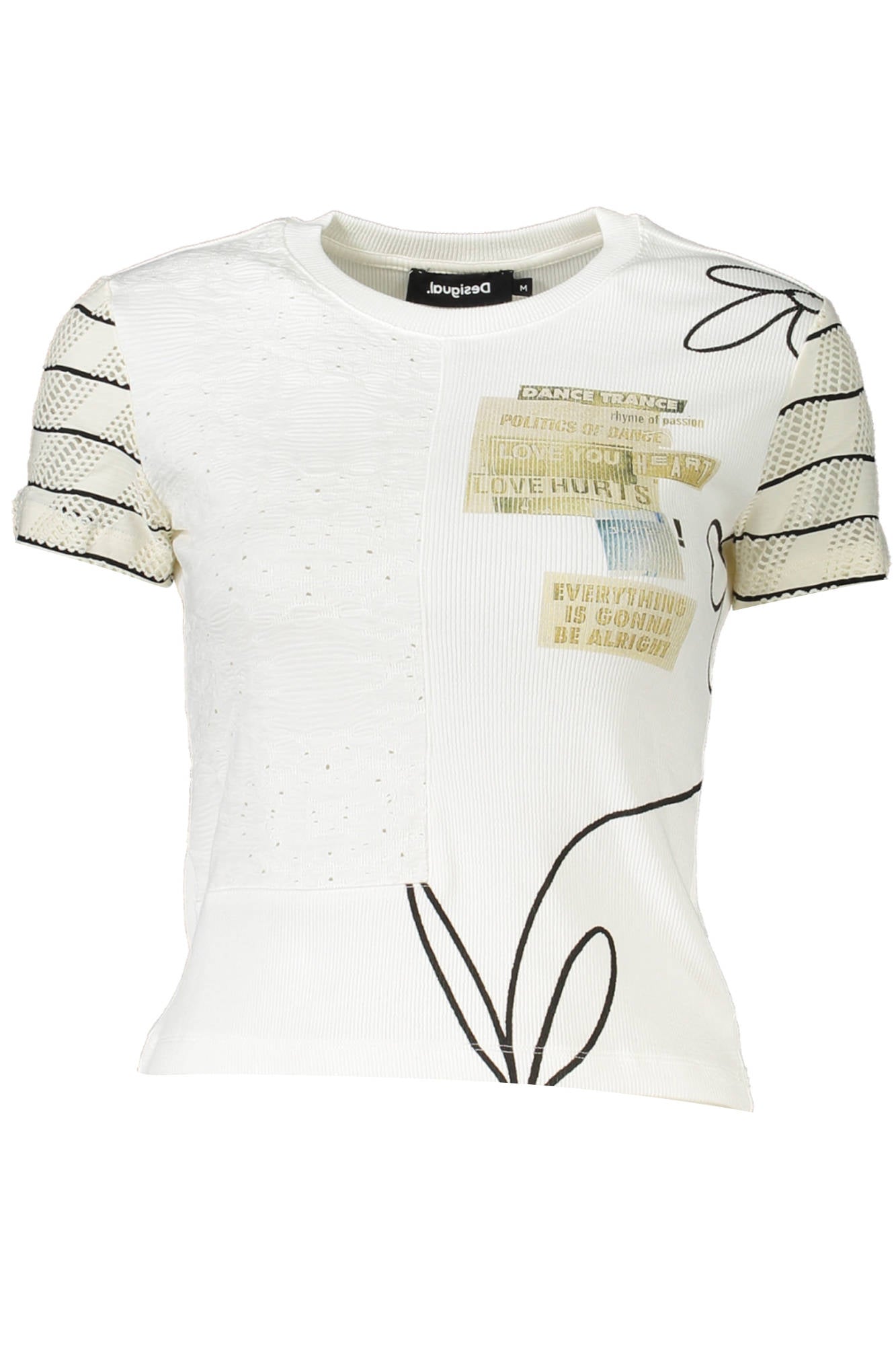 Desigual T-Shirt Maniche Corte Donna Bianco"" - mem39