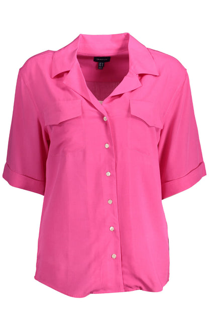 Gant Camicia Maniche Corte Donna Rosa - mem39