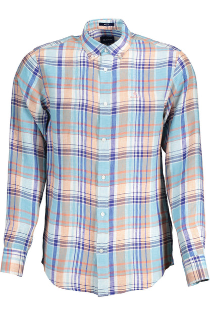 Gant Camicia Maniche Lunghe Uomo Azzurro - mem39