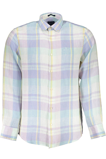 Gant Camicia Maniche Lunghe Uomo Azzurro - mem39