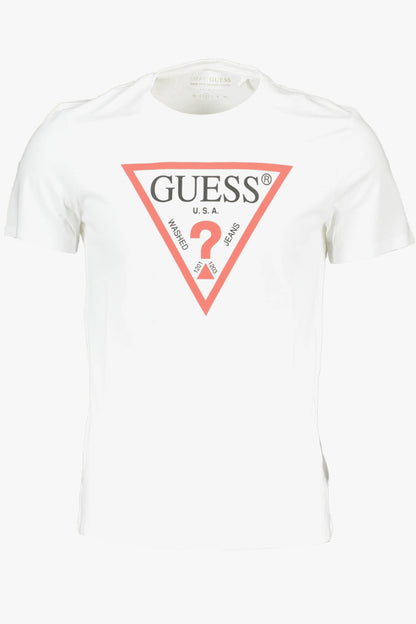 Guess Jeans T-Shirt Maniche Corte Uomo Bianco - mem39