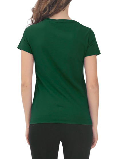 Pinko T-shirt manica corta Bussolotto con logo verde