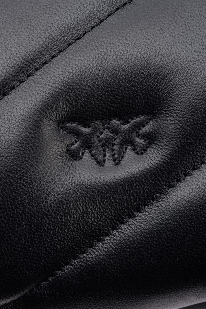 Pinko borsa Love Bag Puff Classic in pelle trapuntata nero argento