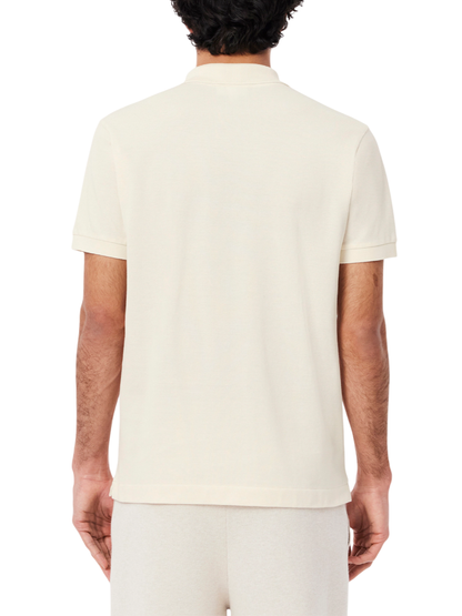 Lacoste polo manica corta 12.12 in piquè ecrù