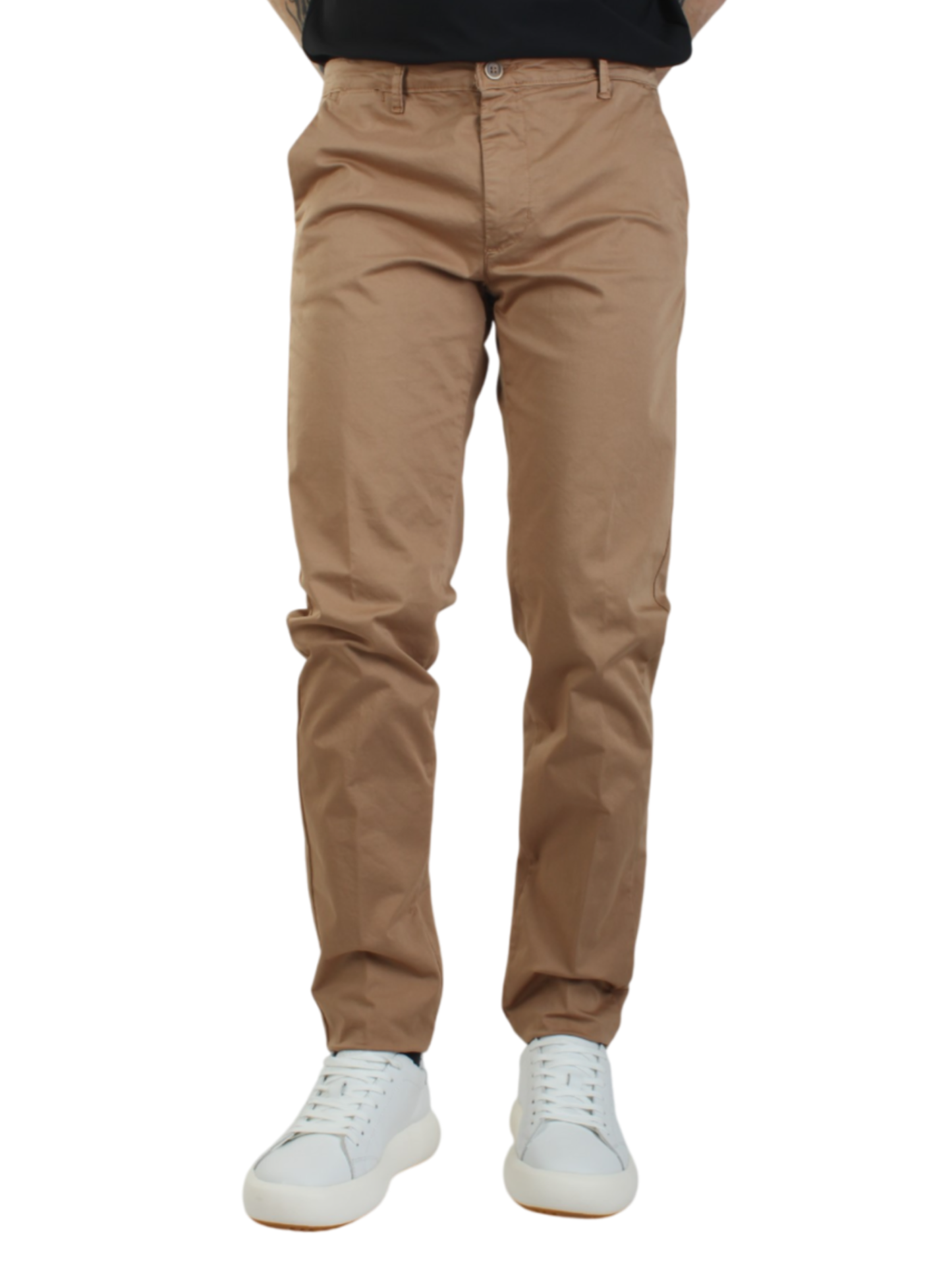 Rar pantaloni Cuba slim fit in cotone color nocciola