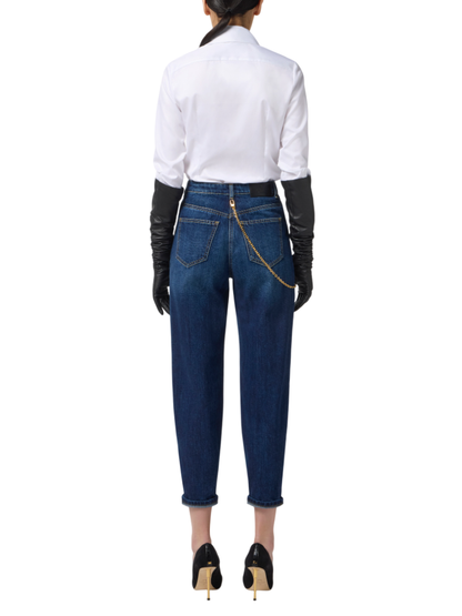 Elisabetta Franchi camicia in cotone con dettaglio logato bianco