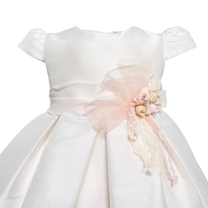 MImilù Abito da cerimonia neonata in mikado bianco