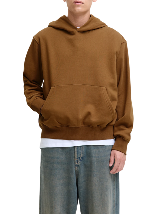 Jack&Jones felpa con cappuccio Jjeurban marrone caramello