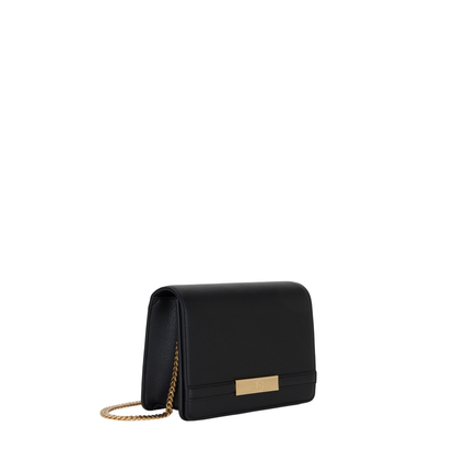 Elisabetta Franchi borsa a tracolla in ecopelle martellata nero