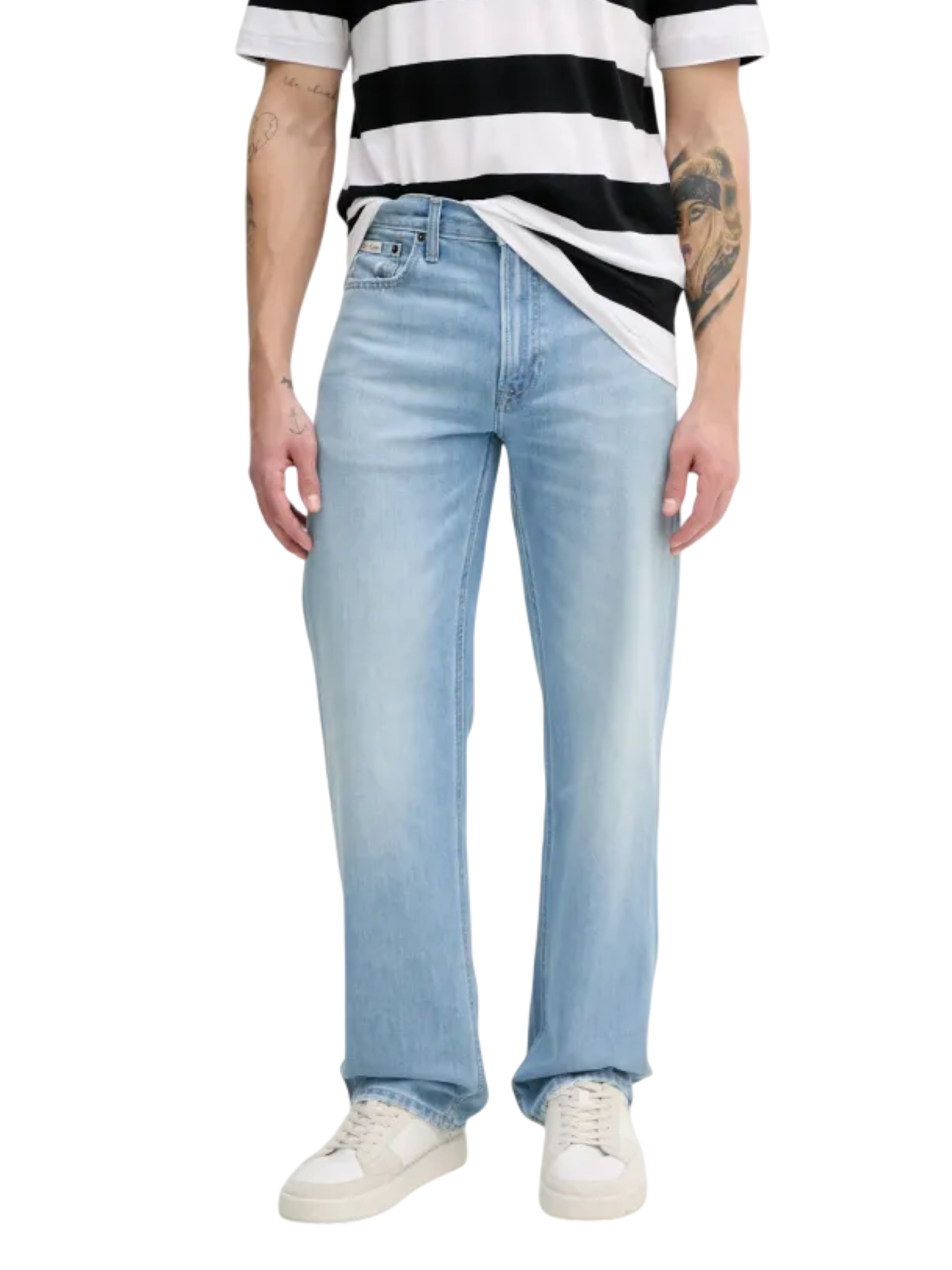 Calvin Klein Jeans jeans gamba dritta lavaggio blu