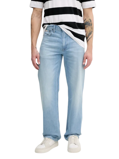 Calvin Klein Jeans jeans gamba dritta lavaggio blu