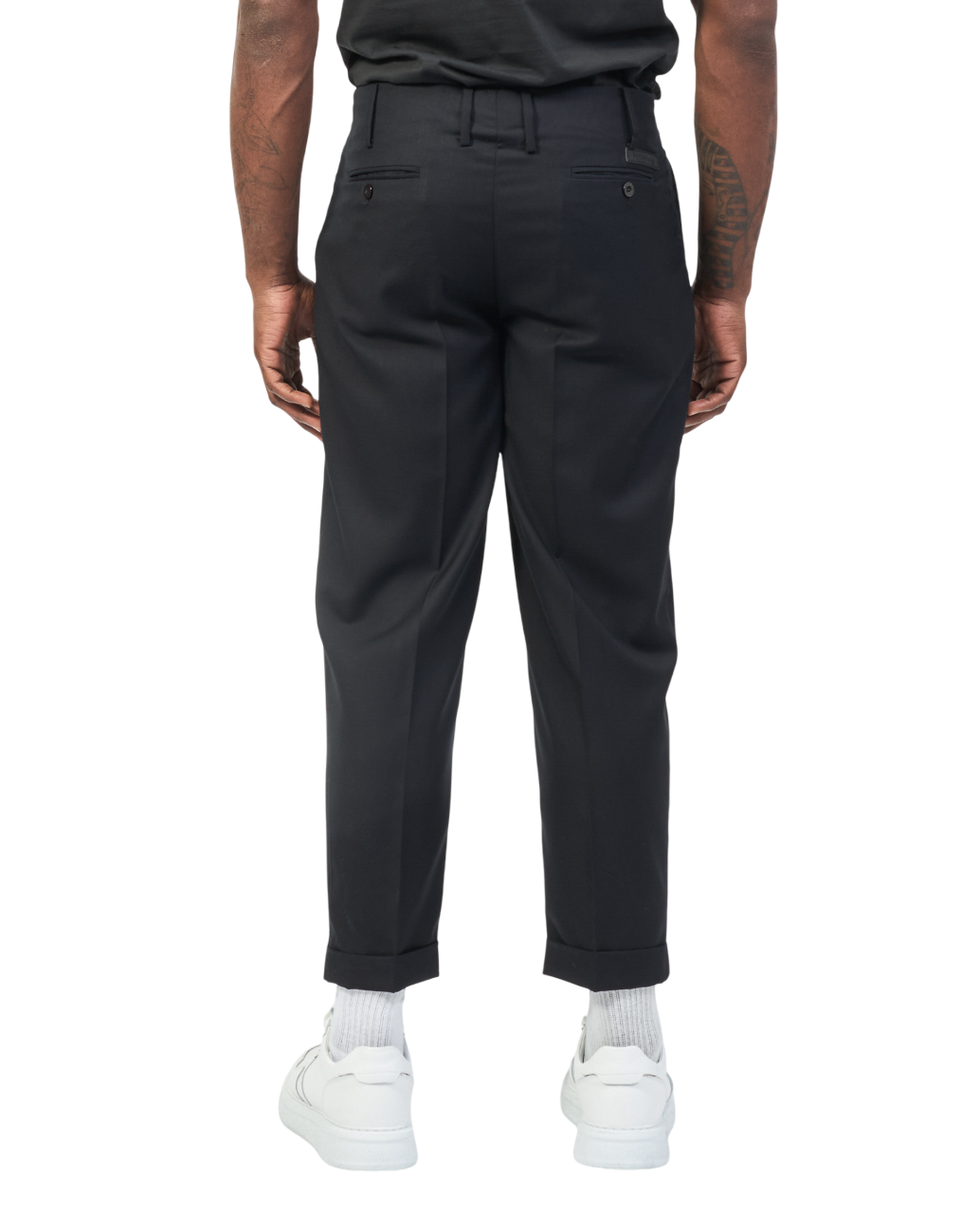 John Richmond pantaloni Rinesti con pinces gamba slim nero