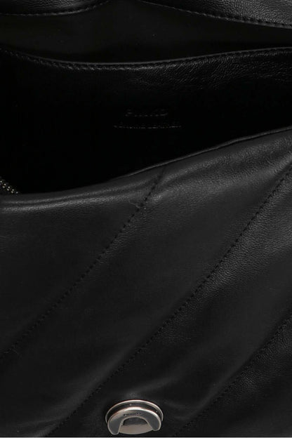 Pinko borsa Love Bag Puff Classic in pelle trapuntata nero argento
