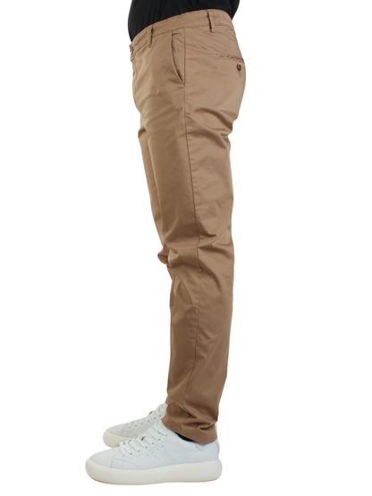 Rar pantaloni Cuba slim fit in cotone color nocciola