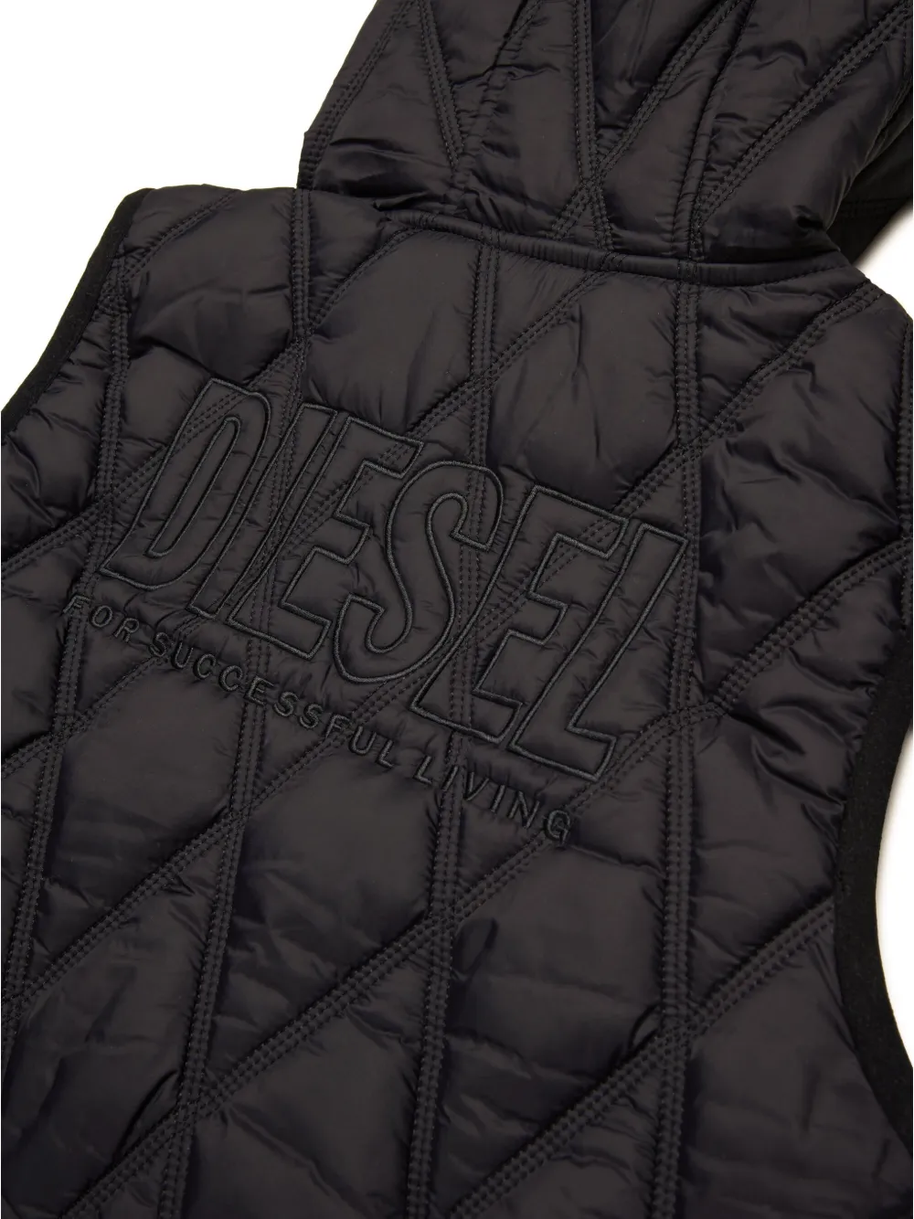 Diesel gilet imbottito con cappuccio Jfossir nero