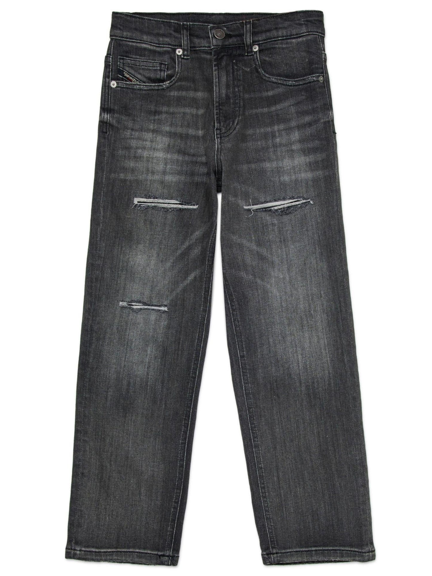 Diesel jeans bambino gamba dritta lavaggio grigio