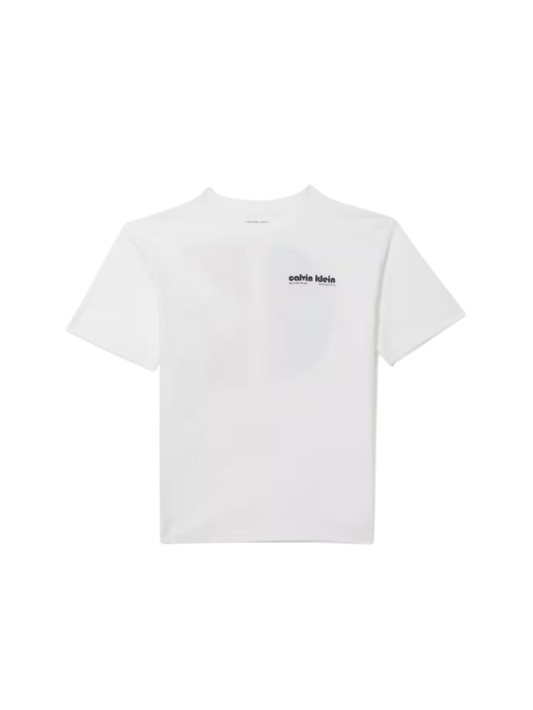 Calvin Klein Jeans T-shirt manica corta con logo bianco
