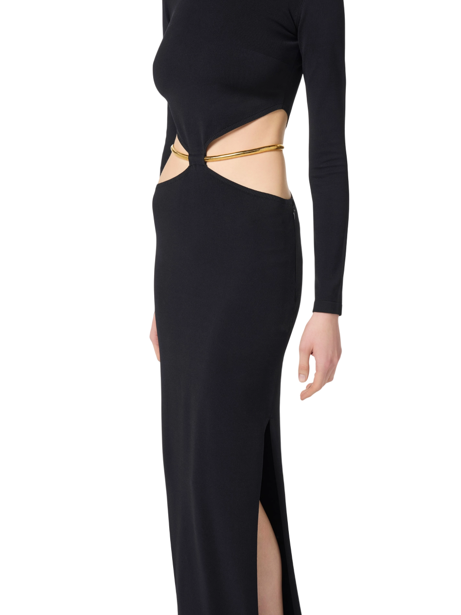 Elisabetta Franchi abito Red Carpet con cut out nero