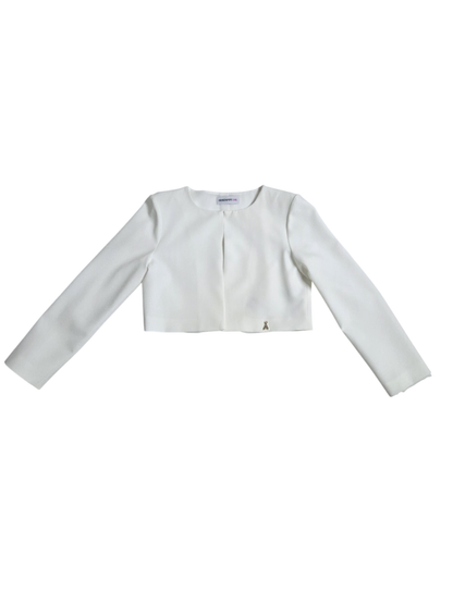 Patrizia Pepe giacca corta in tessuto crepe bianco
