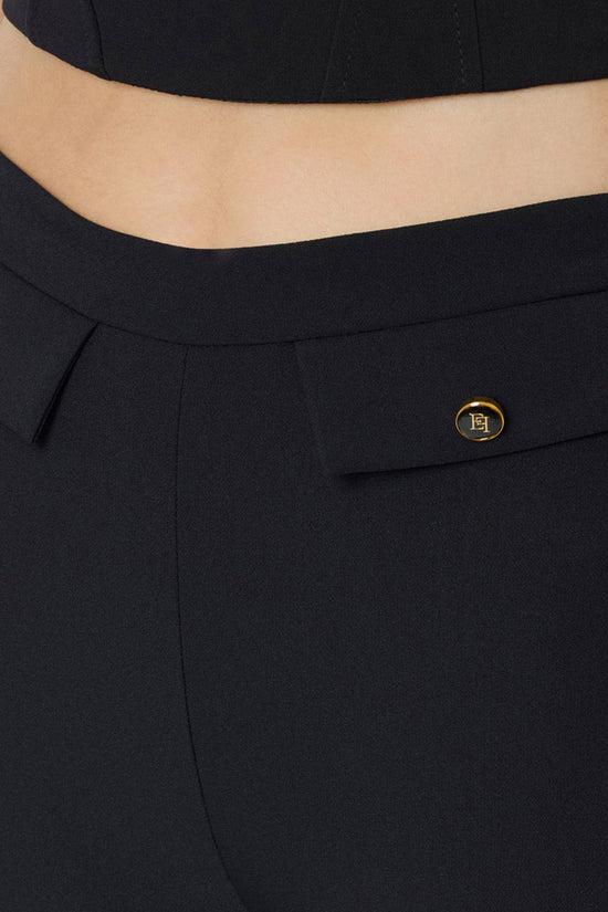 Elisabetta Franchi pantaloni slim in crepe nero