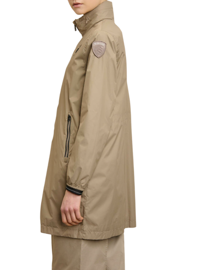 Blauer trench leggero Marion in nylon beige