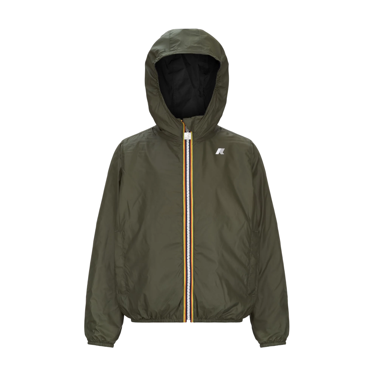 K-Way giubbino antivento leggero Jake reversibile nero verde