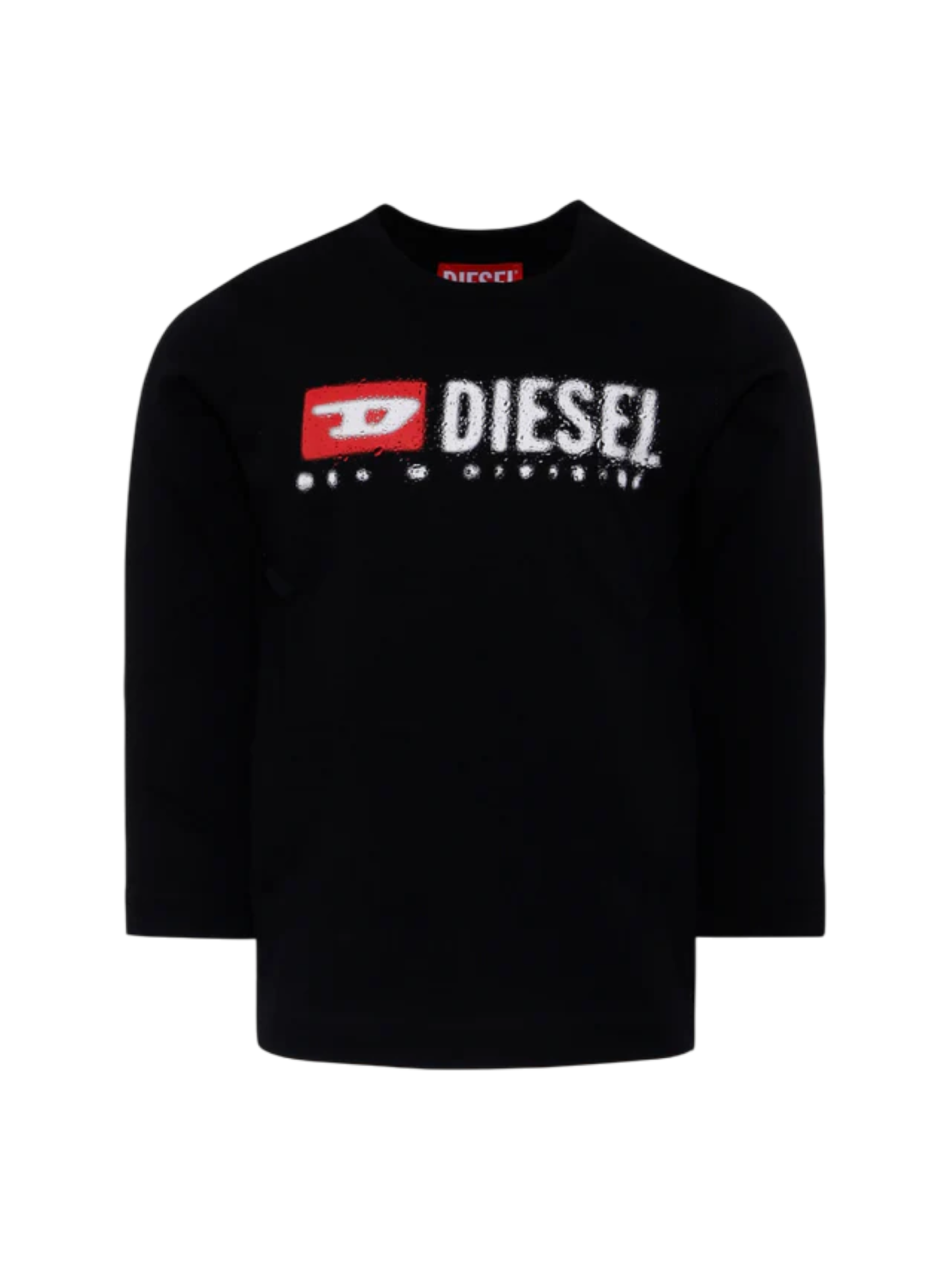 Diesel T-shirt manica lunga Tdrops nero