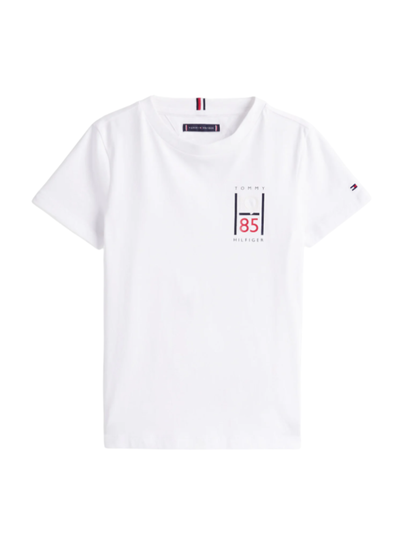 Tommy Hilfiger T-shirt maniche corte con logo bianco
