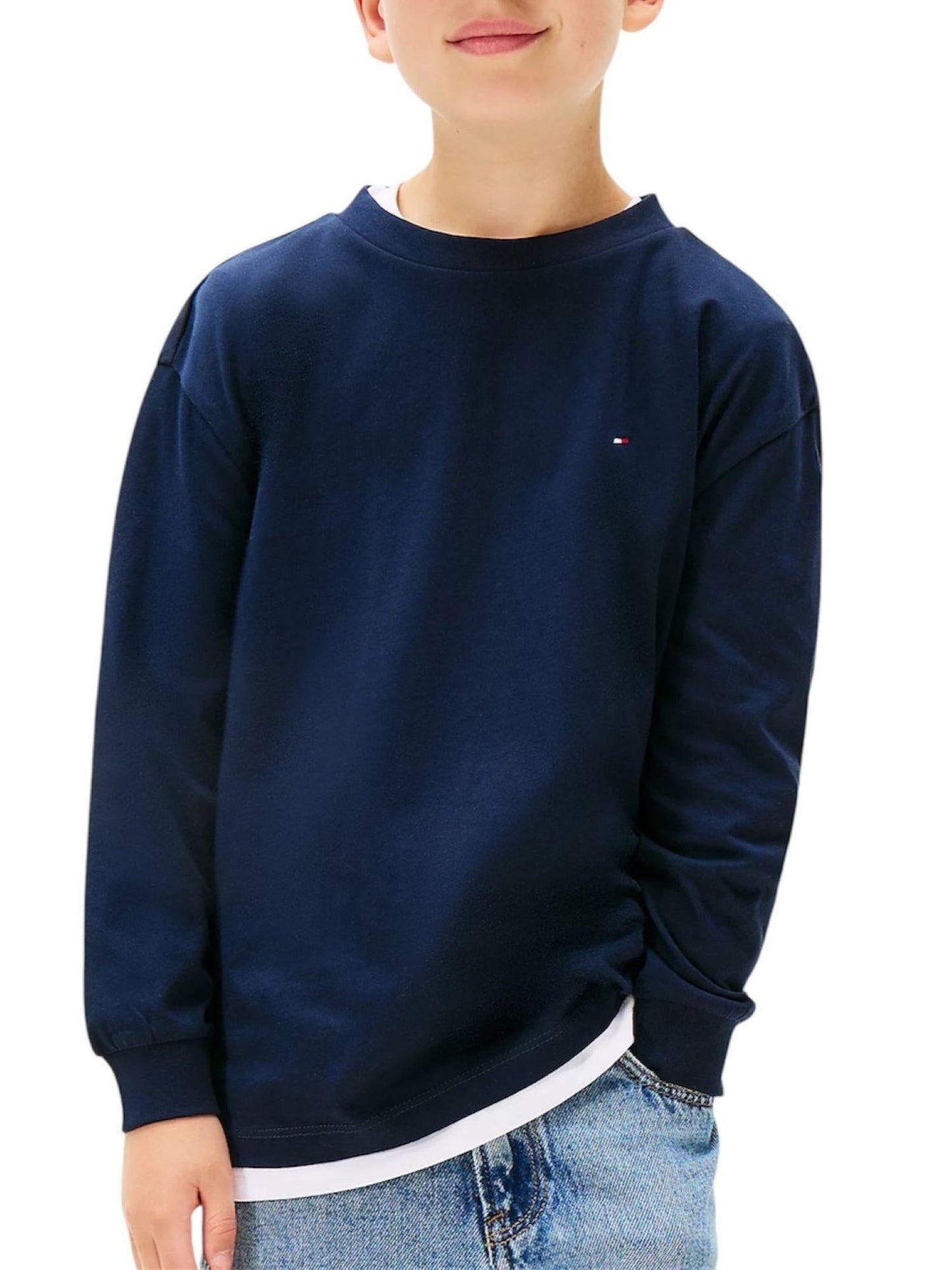 Tommy Hilfiger T-shirt manica lunga in jersey blu