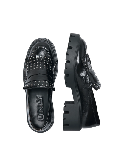 Only mocassini in ecopelle con borchie nero