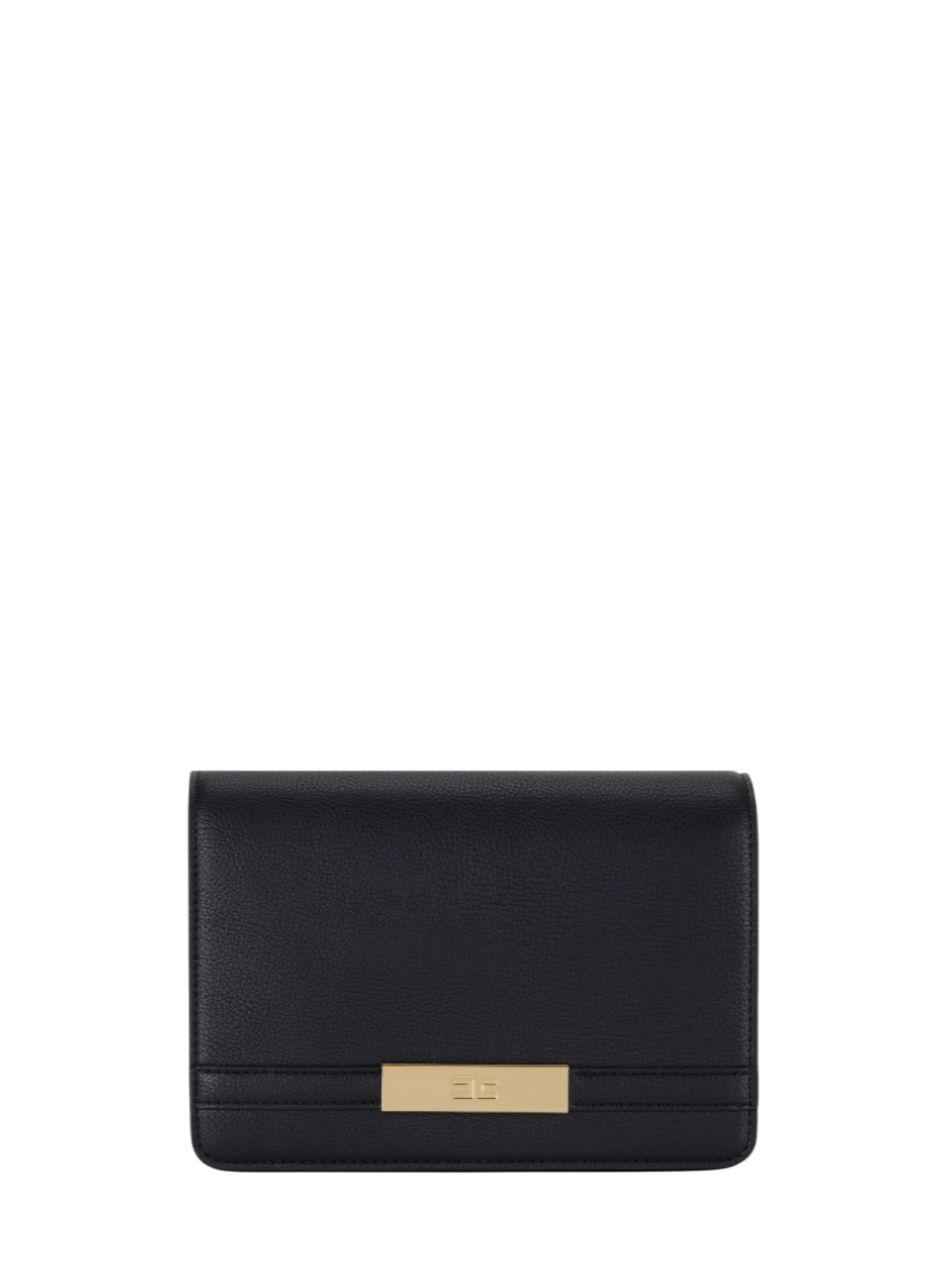 Elisabetta Franchi borsa a tracolla in ecopelle martellata nero