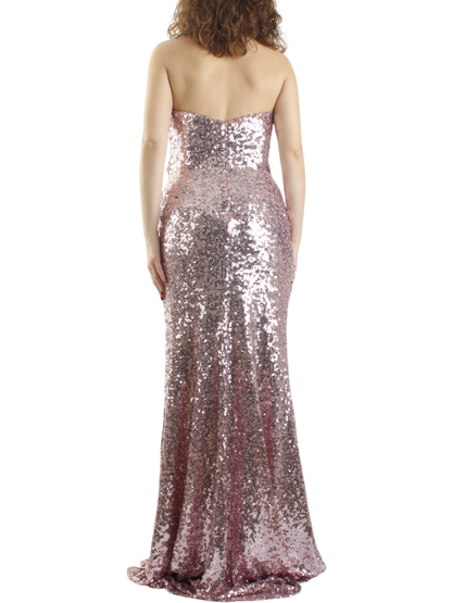 Atelier Legora abito da cerimonia con paillettes rosa