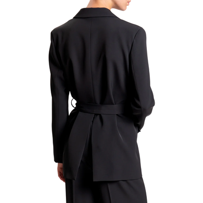 Vicolo giacca blazer con cintura nero