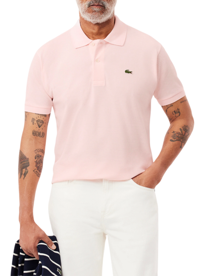 Lacoste polo manica corta 12.12 in piquè rosa