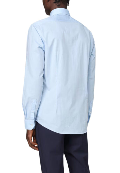 Calvin Klein camicia manica lunga in cotone celeste