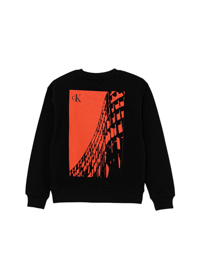 Calvin Klein Jeans felpa con stampe logo nero