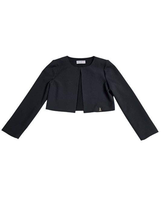 Patrizia Pepe giacca corta in tessuto crepe nero