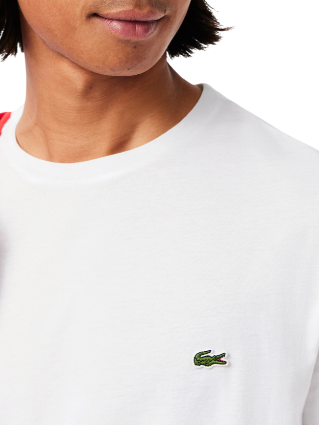 Lacoste T-shirt manica corta in cotone Pima bianco
