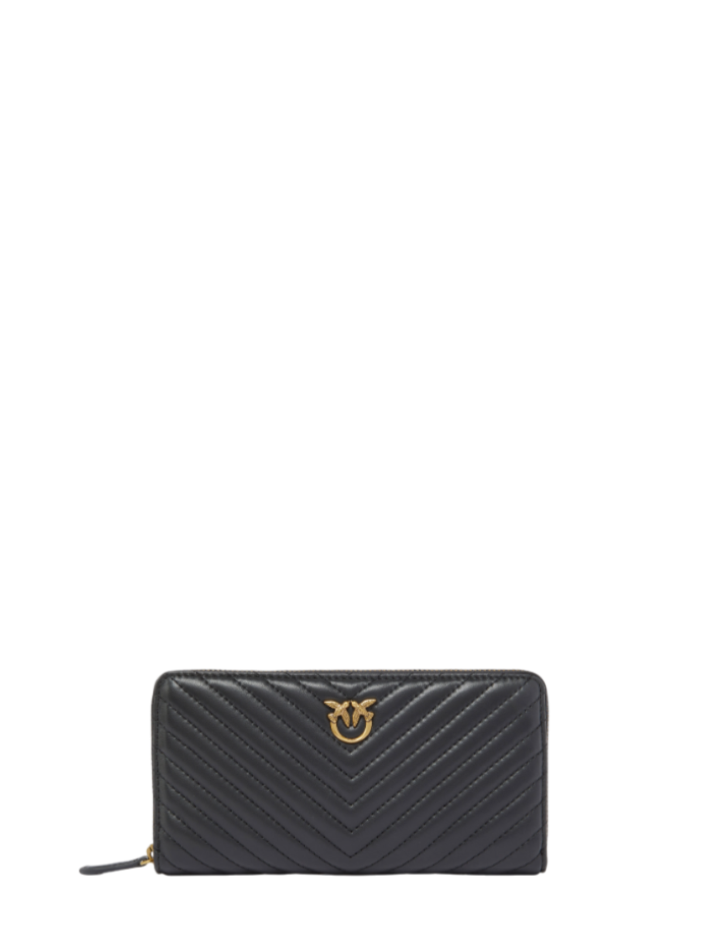 Pinko portafogli Ryder in pelle trapuntata chevron nero