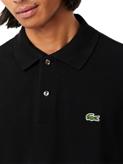 Lacoste polo manica corta 12.12 in piquè nero
