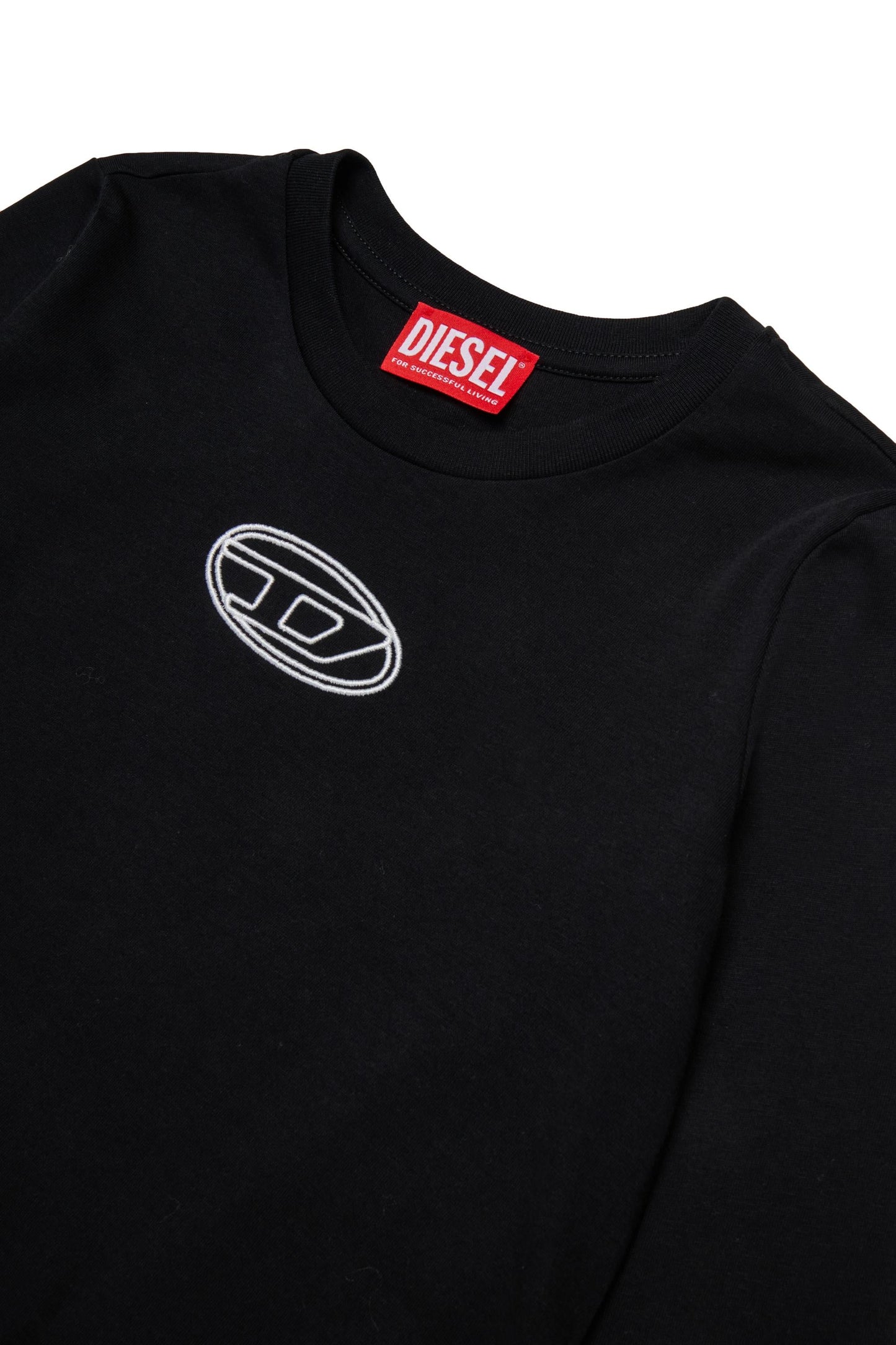 Diesel T-shirt manica lunga in jersey nero