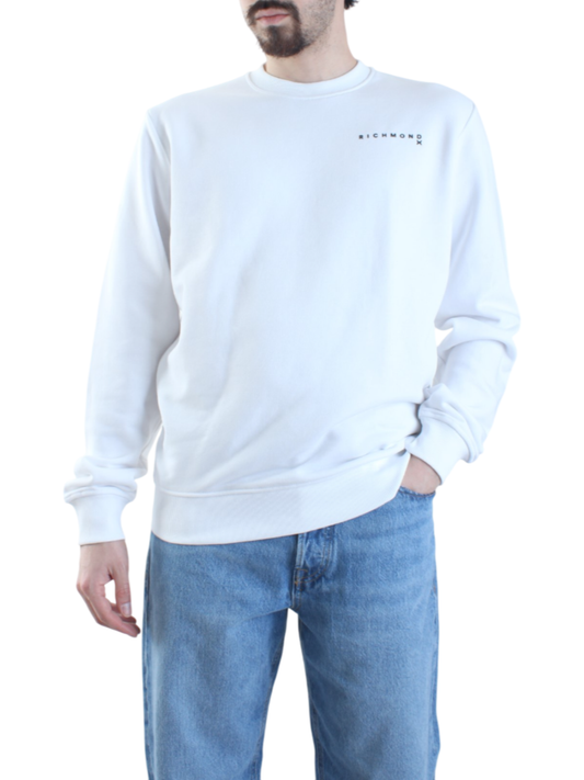 John Richmond felpa Capiani con logo bianco