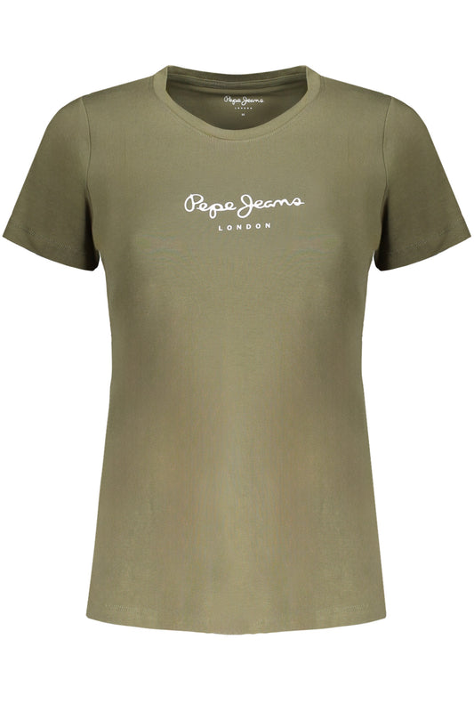 Pepe Jeans T-Shirt Maniche Corte Donna Verde"" - mem39