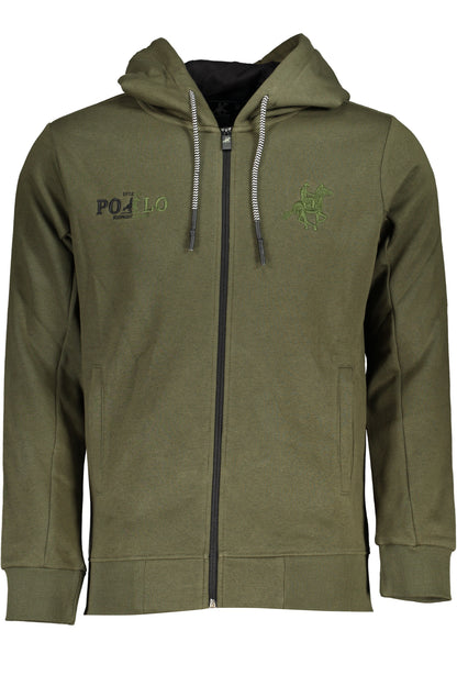 U.S. Grand Polo Felpa Con Zip Uomo Verde"" - mem39